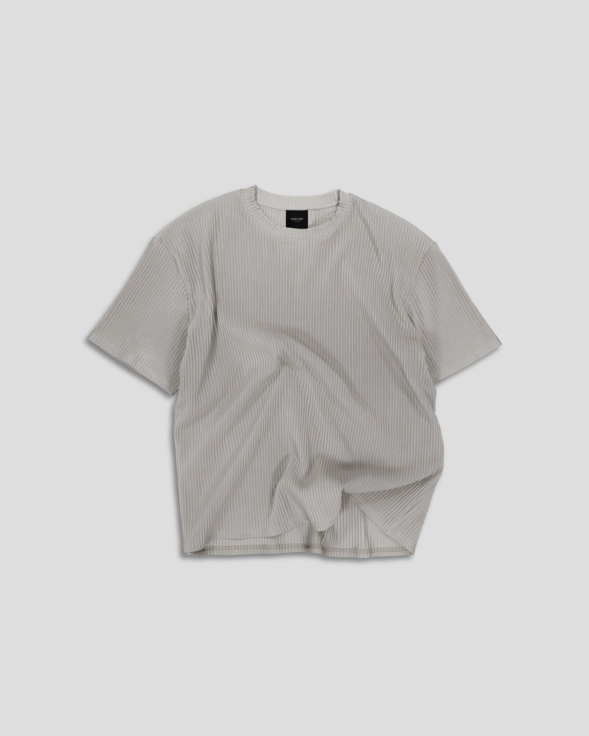 Off Court Pleated T-shirt - Light Grey T-shirt BEN KLARK   